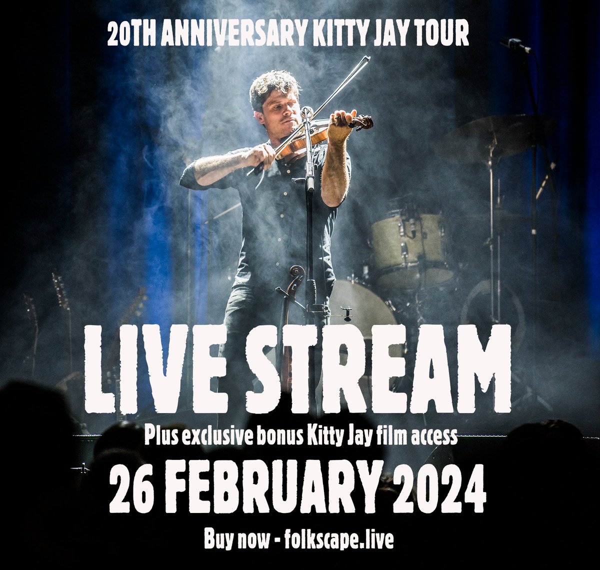 We've teamed up with FolkScape to LIVESTREAM our show from Chester on Monday! Tickets available to buy in advance now - folkscape.live
AND if you buy a streaming ticket prior to the concert you also get early access to the second and third parts to the Kitty Jay film