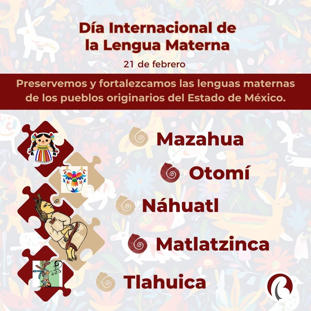 Hoy conmemoramos el #DíaInternacionalDeLaLenguaMaterna, destacando el compromiso que tenemos en el #Conafe Estado de México por preservar y fortalecer las 5 lenguas de nuestros pueblos originarios a través de la #EducaciónComunitaria para el #Bienestar. 📖🐚🇲🇽