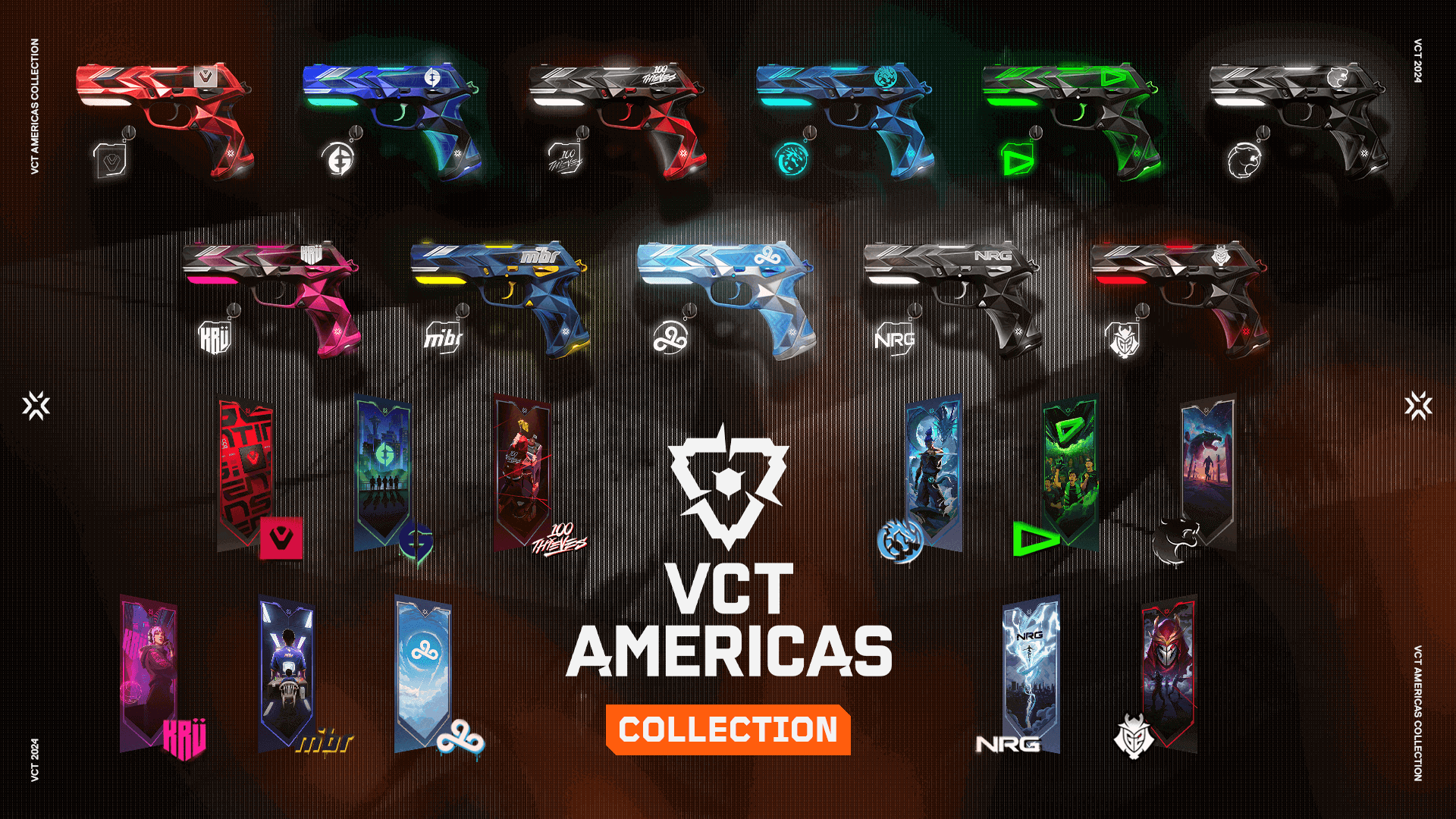 Valorant Updates on X VCT Americas, VCT EMEA & VCT Pacific Collections