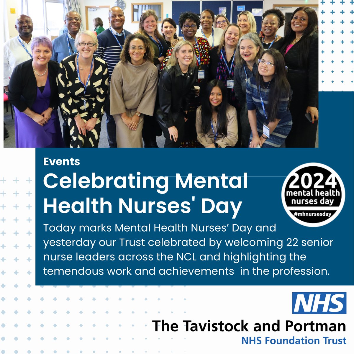 Today marks Mental Health Nurses' Day - Our trust hosted a well-attended event for a cohort of senior nurse leaders in order to celebrate &amp; recognise the contributions of mental health nurses to the NHS and to also promote mental health nursing careers. 👏💙 #MHNursesDay