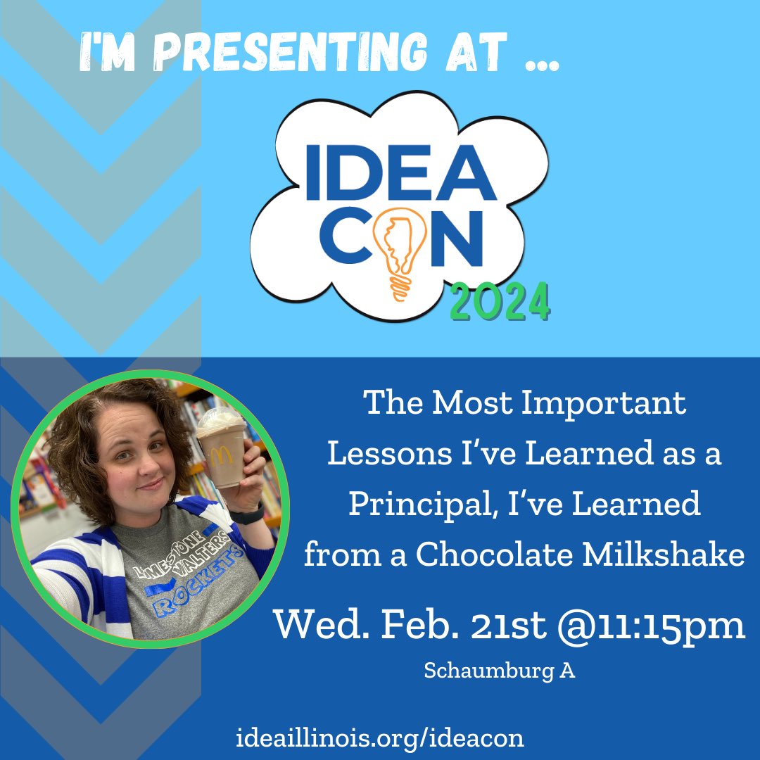 StefaniePitzer's tweet photo. Today is the day! 🍫📚💞 I will be chatting principal lessons learned & creating thriving reading communities! Who will I see there?! #IDEAil #iledchat #momsasprincipals #principalsinaction #Pitzer4e #IDEAcon https://t.co/NeSbc5oMSQ