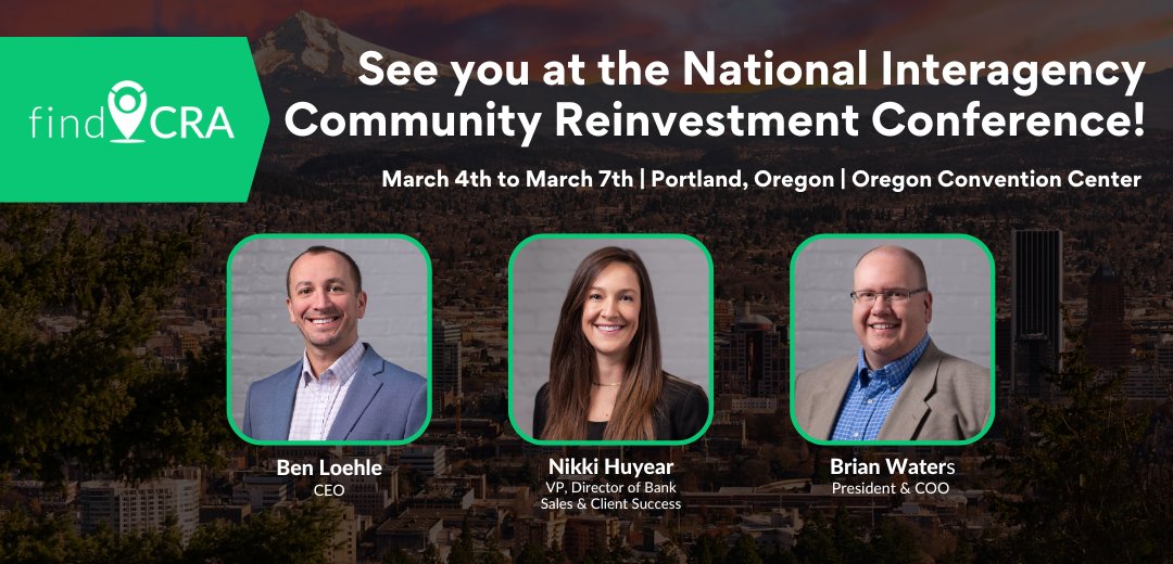 Less than two weeks until the #NICRC 2024. The findCRA team will be onsite in Portland, so be sure to swing by our exhibitor booth to chat about CRA!