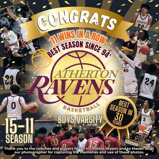 Congratulations to our Ravens basketball team!