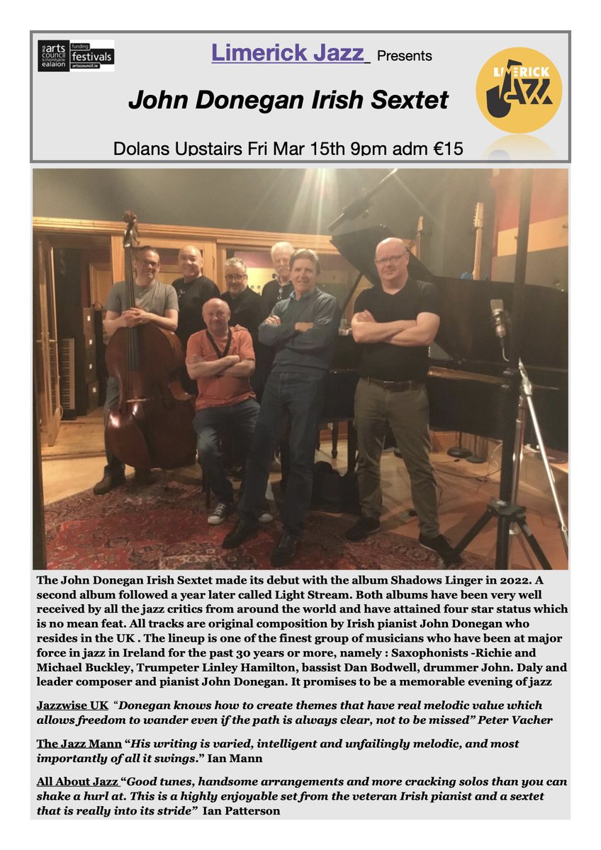 To all our friends and family - hope to see you all at Dolan’s on - 15th March. We will be featuring tracks from our new Album - Light Streams. Please share and bring along your friends.