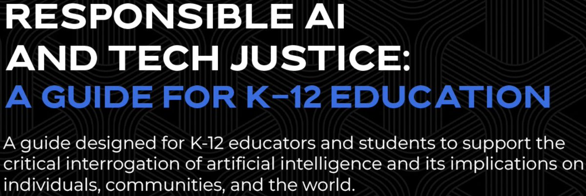 Are YOU talking about or teaching about AI? What considerations should be top of mind? 🤔Join @ShanaVWhite and @CSforallNYC TONIGHT as we dive into the @KaporCenter's Responsible AI & Tech Justice Guide for K-12 Education. @NYCSchools , Register ASAP➡️ bit.ly/EquityKaporFEB…