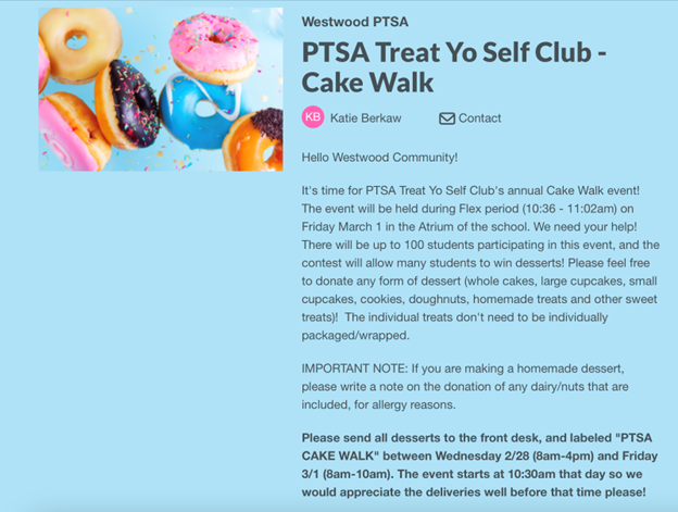 Sign up here: signupgenius.com/go/4090A4FAAA6…