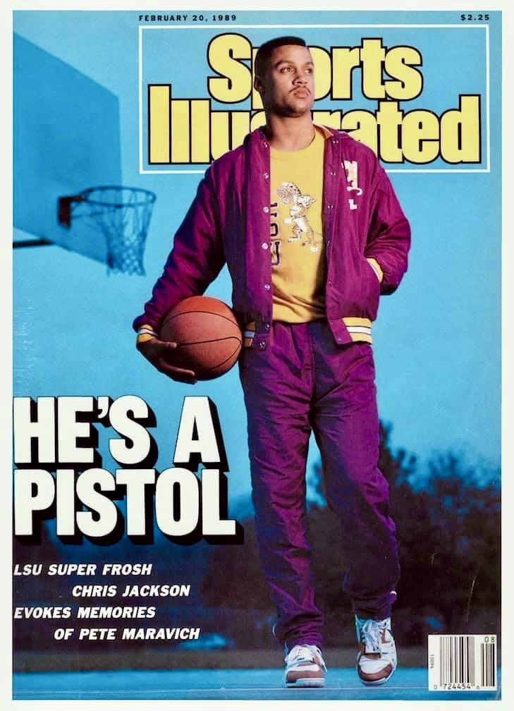 35 years ago this week.... @LSUBasketball Chris Jackson (Mahmoud Abdul-Rauf) …graces the cover of Sports Illustrated Magazine.