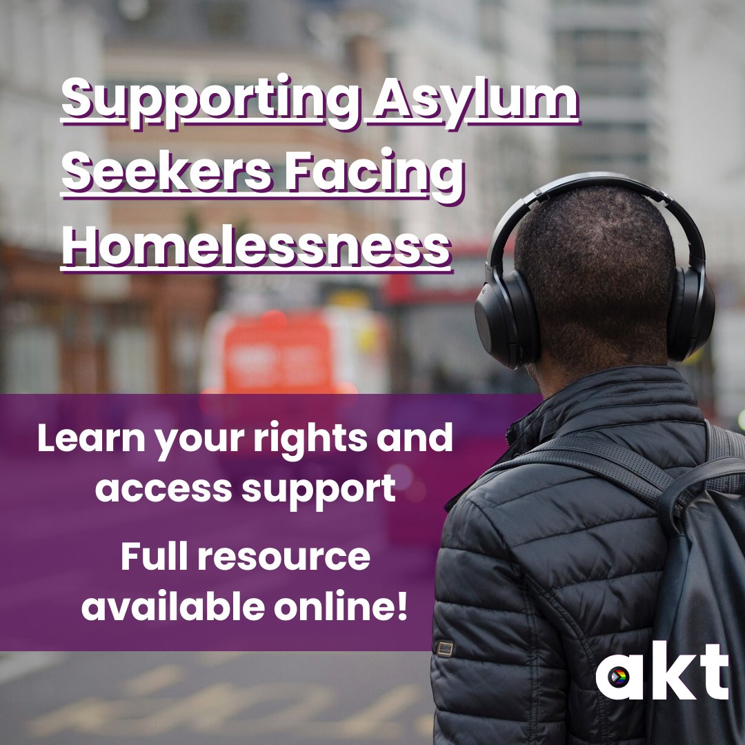 🚨 Critical resource for asylum seekers 🚨 Asylum seekers face many challenges in the UK and thousands of successful applicants face homelessness. LGBTQ+ individuals, especially, lack community support and may struggle more. View our resource online: 🔗akt.org.uk/resources/reso…