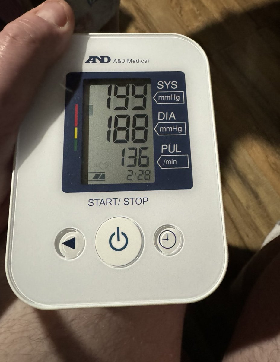 Well on top of having myocarditis this is starting to be my normal blood pressure regardless of how many times I check it.