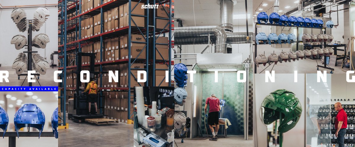 Schutt Reconditioning is in full swing. Get started with your reconditioning services from Schutt through the link in our bio.