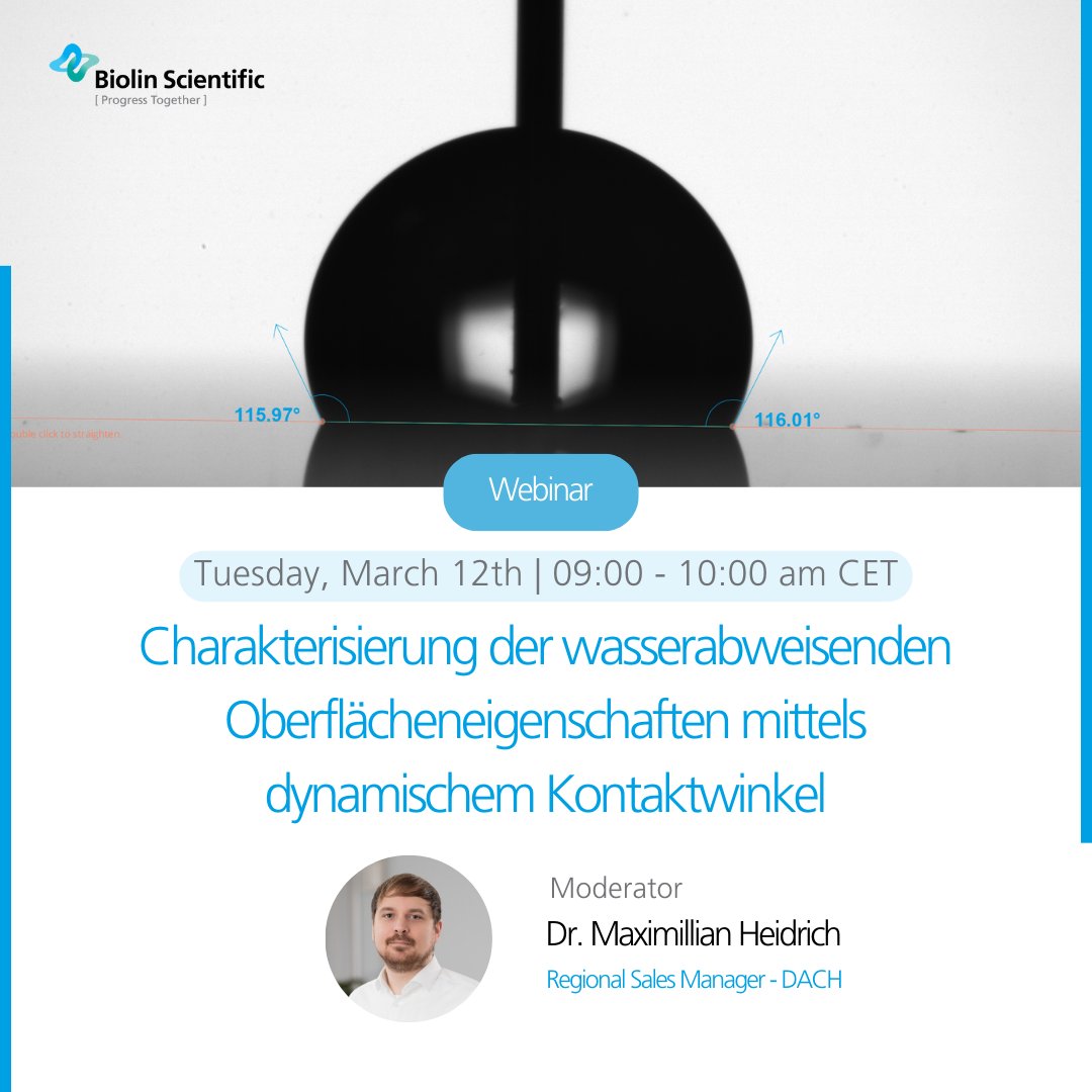 In diesem Webinar wird die Bedeutung dynamischer Kontaktwinkel für die Charakterisierung wasserabweisender Materialien erläutert. Erfahren Sie mehr und registrieren Sie sich noch heute! hubs.li/Q02lNrS90..