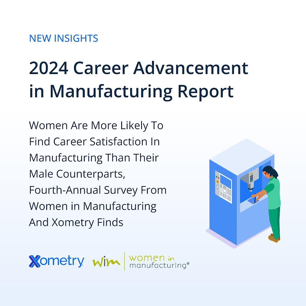 Insightful survey from our @Xometry colleagues and @WomeninMFG.

As @kmayerhofer says in our press release, “Women can find fulfillment and achieve success in manufacturing.”

The entrepreneurial and leadership opportunities are limitless.