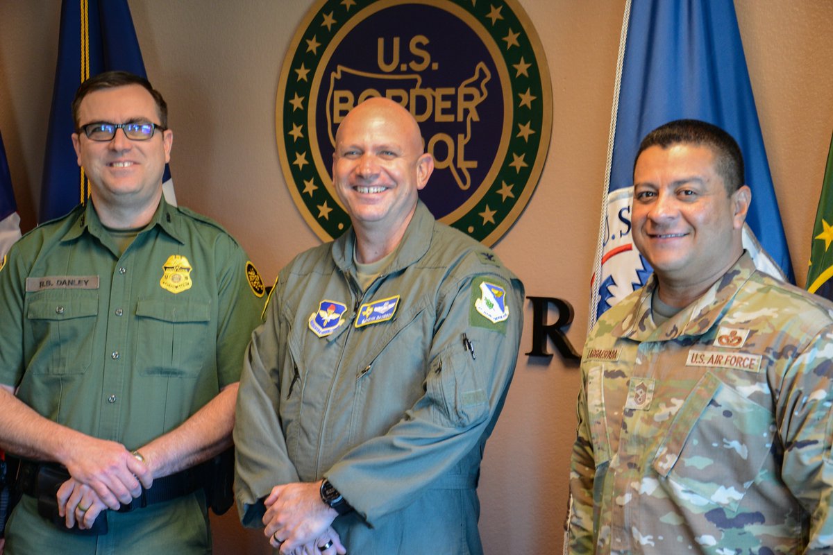 Laughlin AFB leadership met with the new U.S. Border Patrol Chief Patrol Agent Robert Danley, Del Rio Sector.
 
The meeting strengthened Laughlin's steadfast partnership in its commitment to the local community’s well-being and cooperation alongside Border Patrol.
