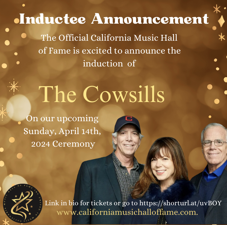 CAMusicHall's tweet photo. Our next California Music Hall Of Fame inductee, The Cowsills. Our upcoming Spring Induction ceremony will be on Sunday, April 14th, 20.

🎫 Tickets for the Spring 2024 Induction Ceremony can be purchased at the link in bio! Use code David2024 for $10 off your purchase! https://t.co/xk1hCAzVev