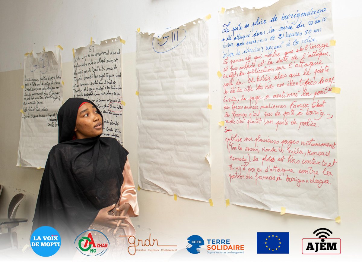 lavoixdemopti's tweet image. Cette session est organisée dans le cadre du projet Mopti Check, stop à la désinformation au centre du Mali financé par l'ONG Azhar. 
#ONGAzhar #GRDR #CCFD #BenKunafoni #MoptiCheck