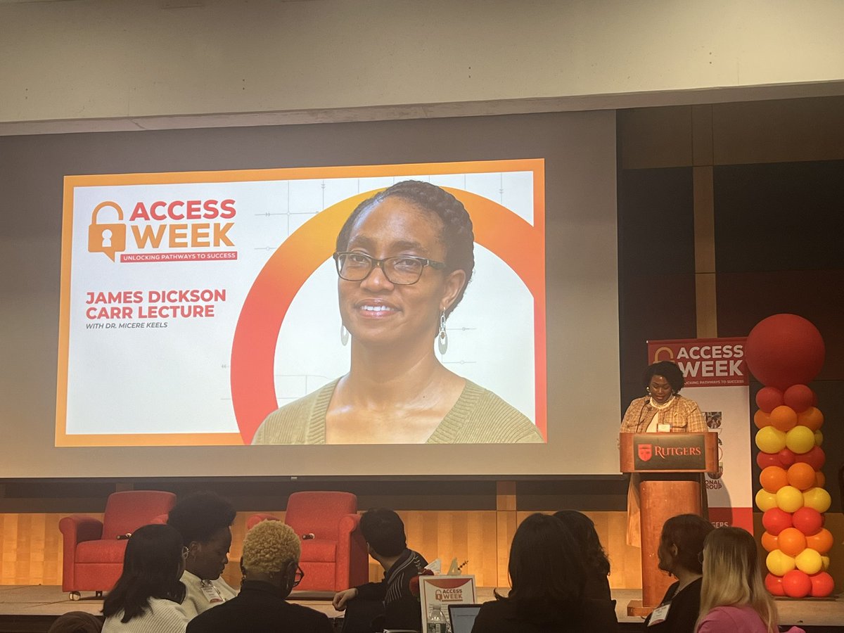 JackashaWiley's tweet image. James Dickson Carr Lecture with Dr. Micere Keels #AccessWeek #BroadeningImpact @RUDiversity
