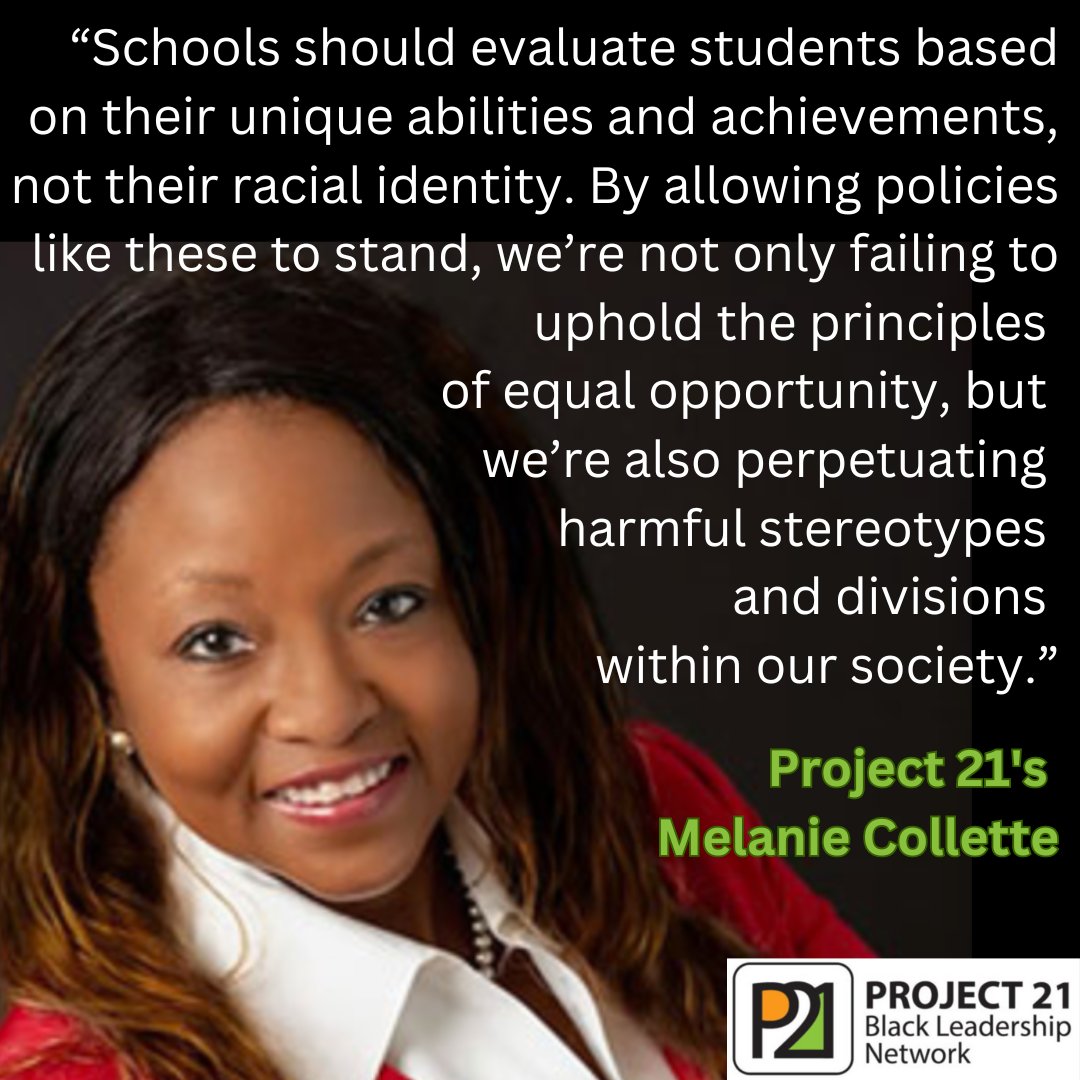P21's Melanie Collette regarding #SCOTUS's refusal to hear a case regarding #discrimination in high school admissions: 'The decision by the 4th U.S. Circuit Court of Appeals is not just wrong; it’s a dangerous precedent...' nationalcenter.org/ncppr/2024/02/… @MoneyTalkMel @NJGOPDiva
