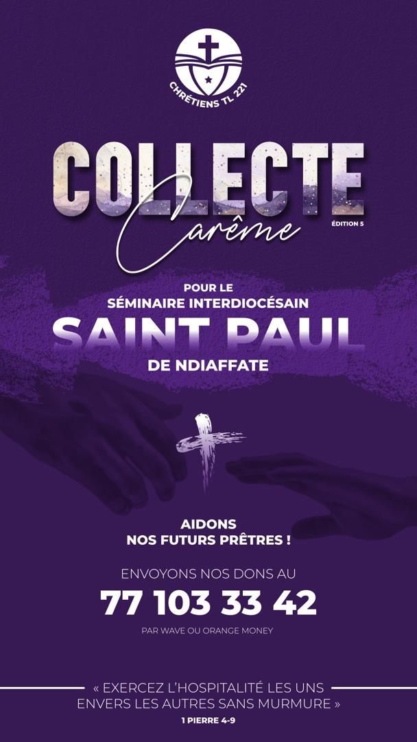 CTL221's tweet photo. L’Association CTL221 compte sur la générosité de tous : amis, familles, sympathisants, bonne volonté association de l’Eglise, structures et entreprises.
Le séminaire inter-diocésain de Ndiaffate a besoin de vous.
Vous pouvez envoyez vos dons au 77 103 33 42 (orange money et wave) https://t.co/JYdlBFCdtn