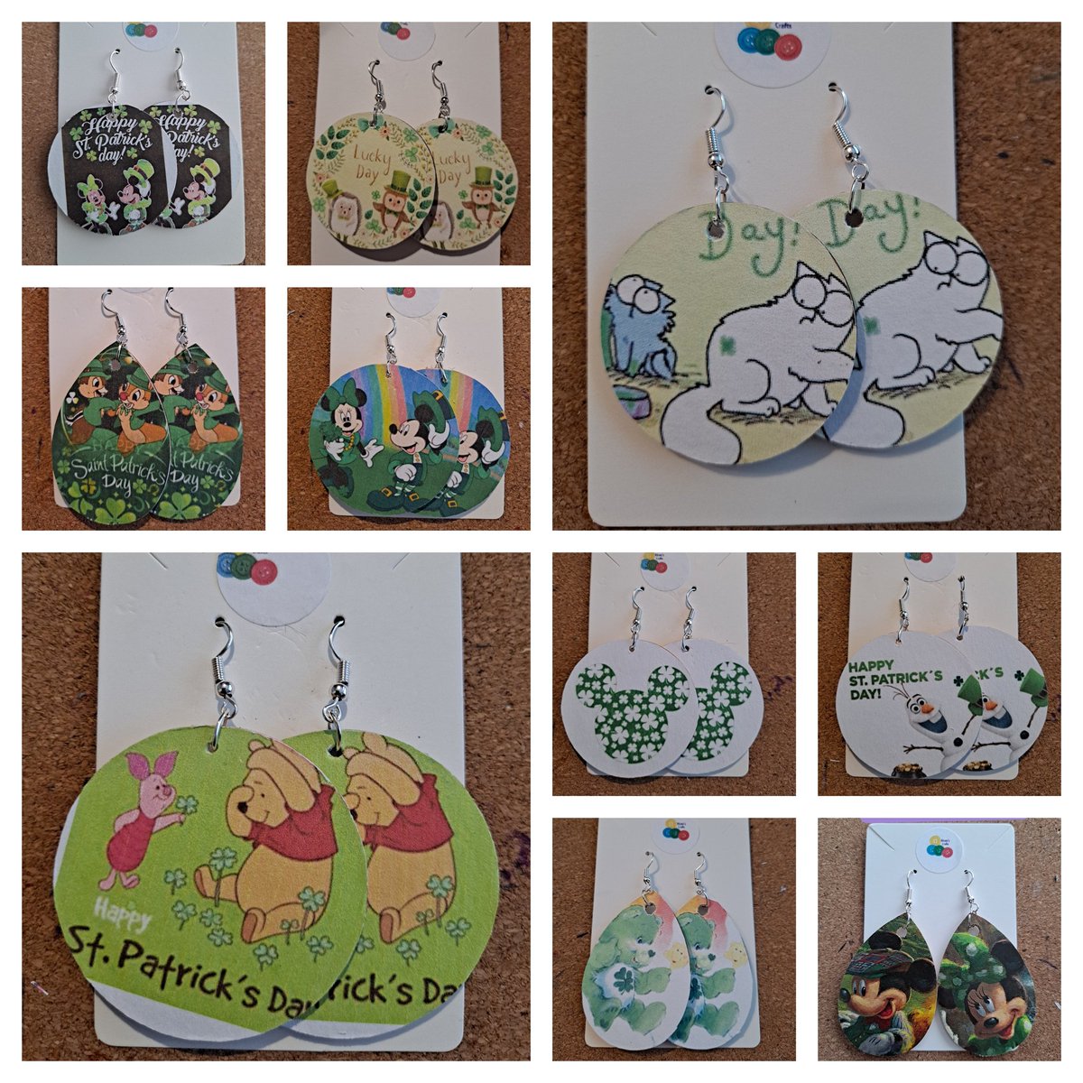 St Patricks Day items on sale now at Kirsty's Crafts. 

#folksy #folksyshop #folksyseller #Disney #stpatricksday #simonscat #care Bears
folksy.com/shops/kirstysc…