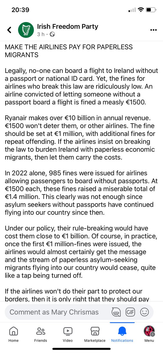 MByrne96235's tweet photo. I agree with this airline last should pay.We can’t get refunds nore travel with money,identity cards,passports etc #makeempay #dublinairport #ryanair #shannonairport #aerlingus if I can’t get a refund for a flight I booked in June I’m
Sure any money you get can pay the hefty fine https://t.co/gdSiNZ8ztB