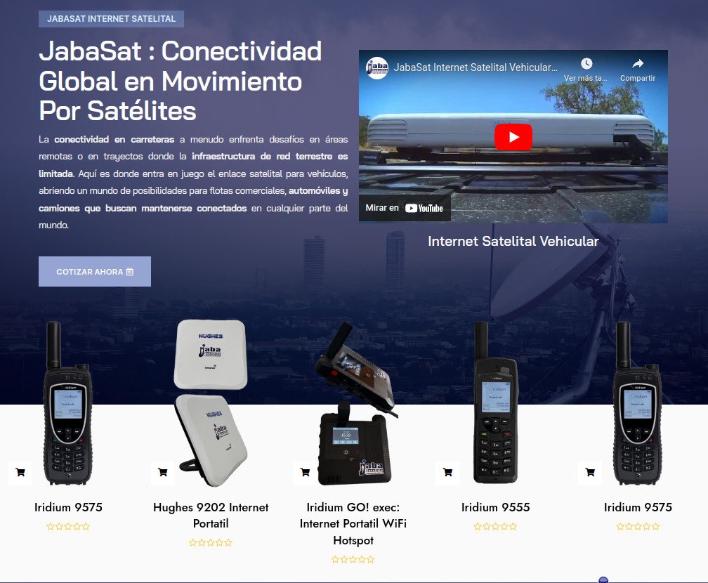 Iridium 9555 » JabaSat : Internet Satelital Mexico