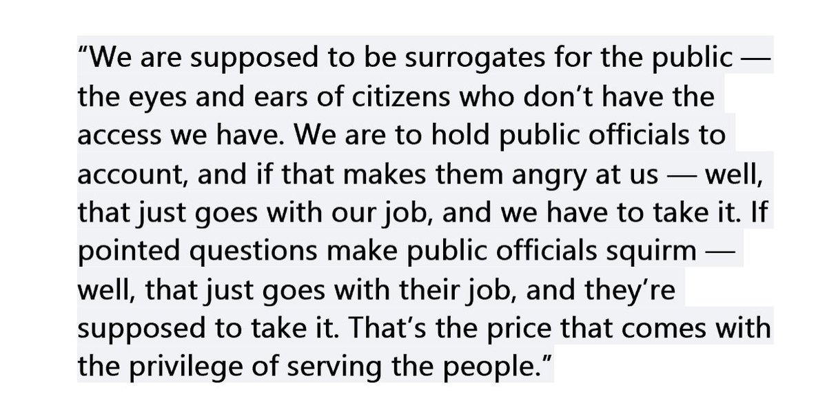 Wisdom for journalists from former NPR @MorningEdition host Bob Edwards, who died Feb 10. This is from a speech in 2003 at the U. of KY: