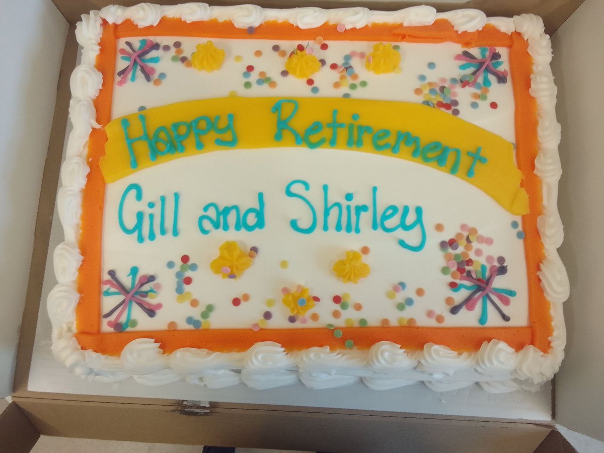 Today the lovely Gill Patterson and Shirley Grimshaw retired from the School Nursing Team. Between the pair of them they have a lot of years of experience and we'll be all the poorer for them moving on. We hope you both enjoy - good luck for the future x x