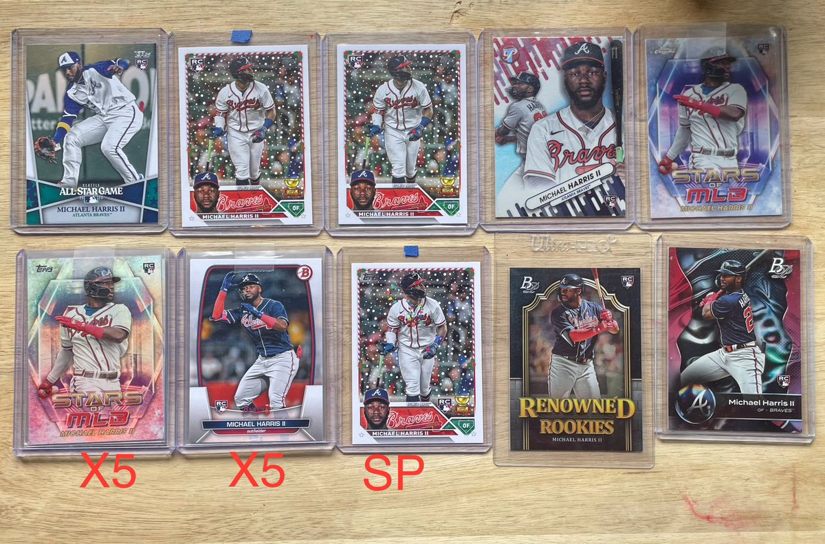 uctp100's tweet photo. @jasonmcghee26 @C4RDL0TK1NG @AMcbride90804 @SportsSell3 @TonysCards Harris lots $40
Jones lots $30
Both $60 shipped https://t.co/Eb2CwhgaE4