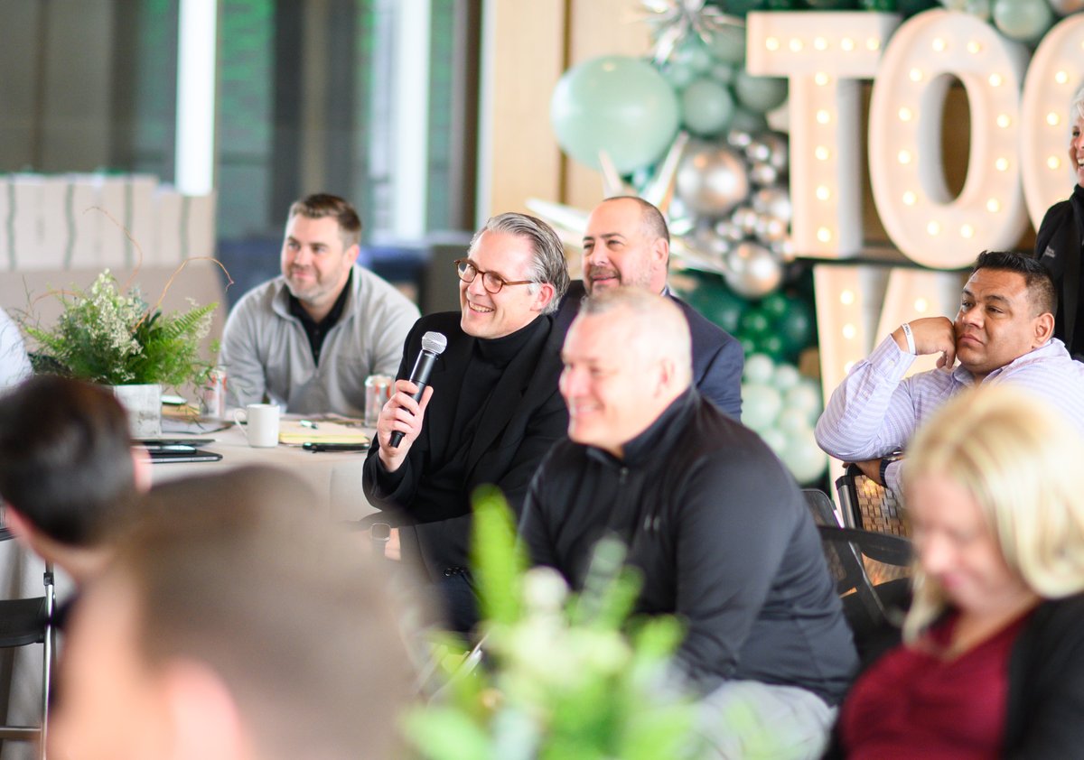 RealEstate_LHM's tweet photo. We recently held the first annual Larry H. Miller Real Estate Summit in downtown Salt Lake City. This unique gathering with our builder partners highlighted the contributions being made to help shape communities for generations to come. Our choices—how to develop, what to create—touch the lives of countless people. #LHMRealEstate