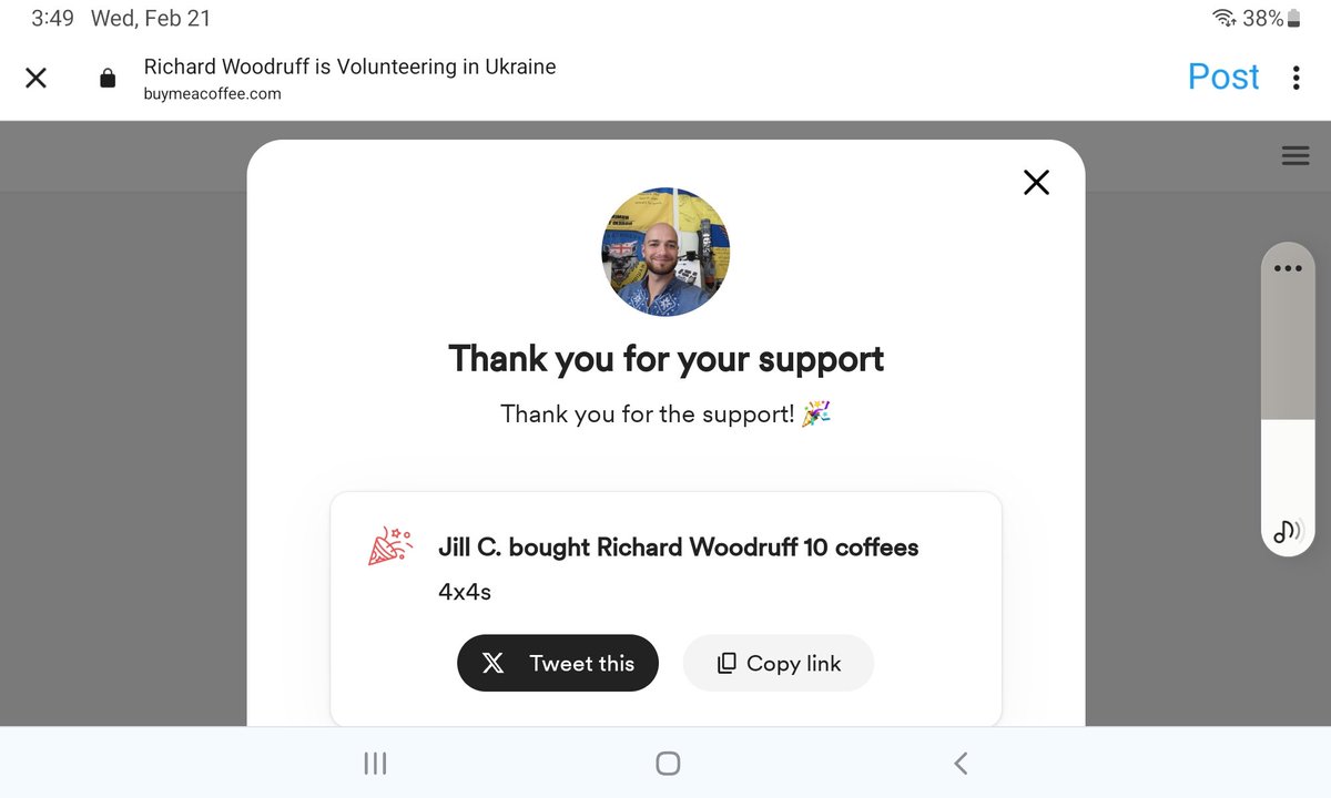 JillCell's tweet photo. @frontlinekit Coffees headed your way 💛💙 https://t.co/QHdvshXyqD