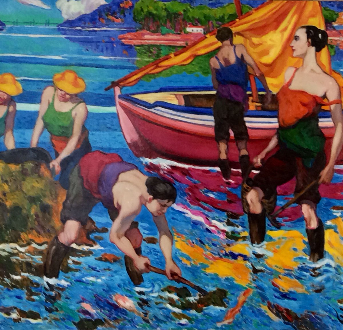 ebenitoserra's tweet photo. GALICIA ha estat una de les fonts d'inspiració de Joaquim Ugeell. D'aquesta terra n'han sortit molts temes per les seves pintures. Un de molt praticular és el de les "mariscadores" i que avui us poposo que en gaudiu. https://t.co/XlVSvc89pV