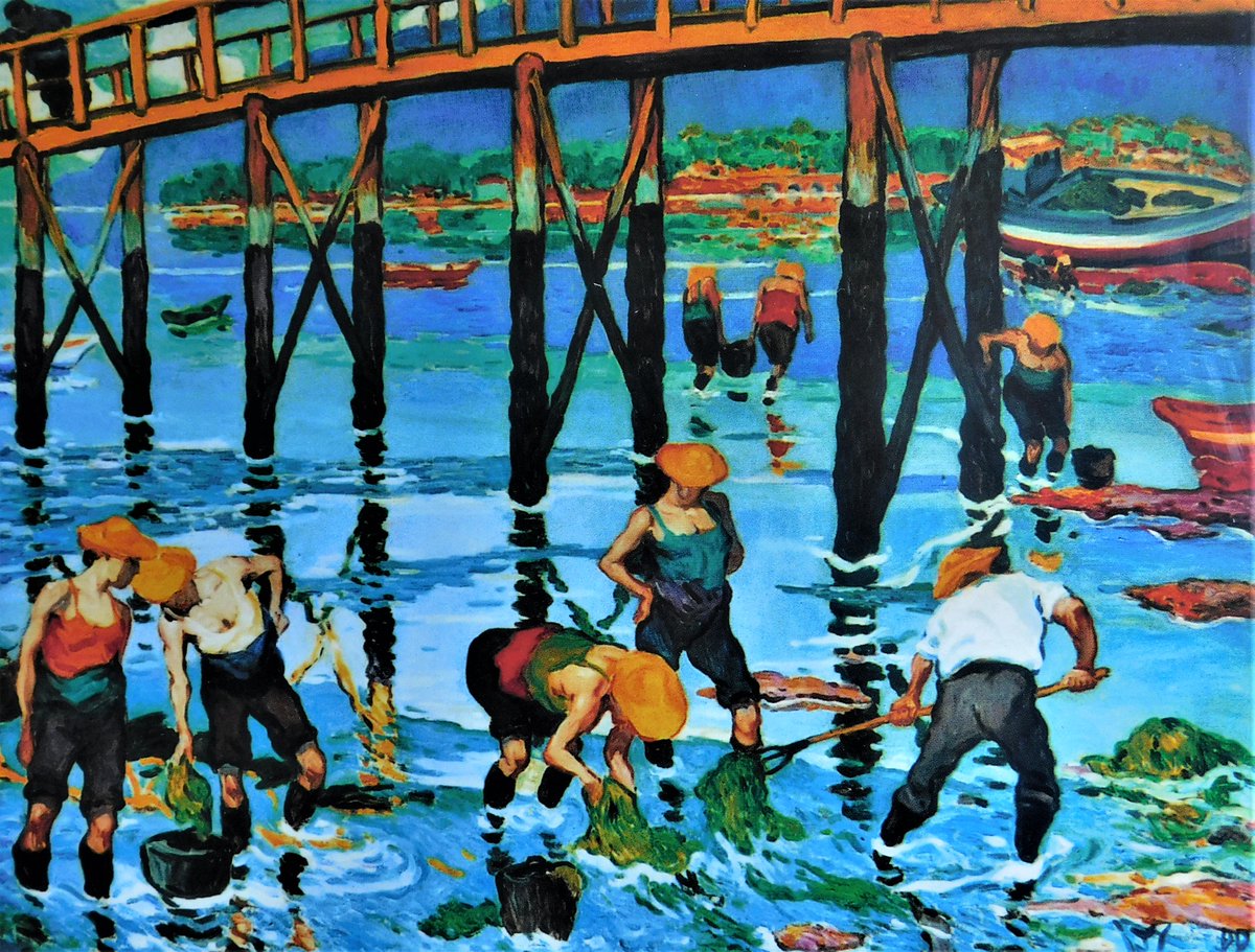 ebenitoserra's tweet photo. GALICIA ha estat una de les fonts d'inspiració de Joaquim Ugeell. D'aquesta terra n'han sortit molts temes per les seves pintures. Un de molt praticular és el de les "mariscadores" i que avui us poposo que en gaudiu. https://t.co/XlVSvc89pV