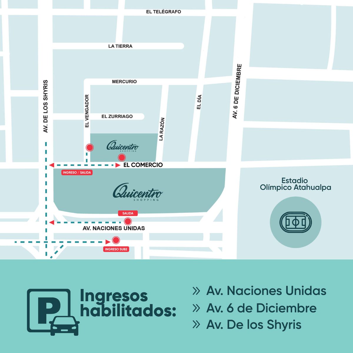 Concierto #LuisMiguel 
Información sobre vías de ingreso y salida  #QuicentroShopping #Quito