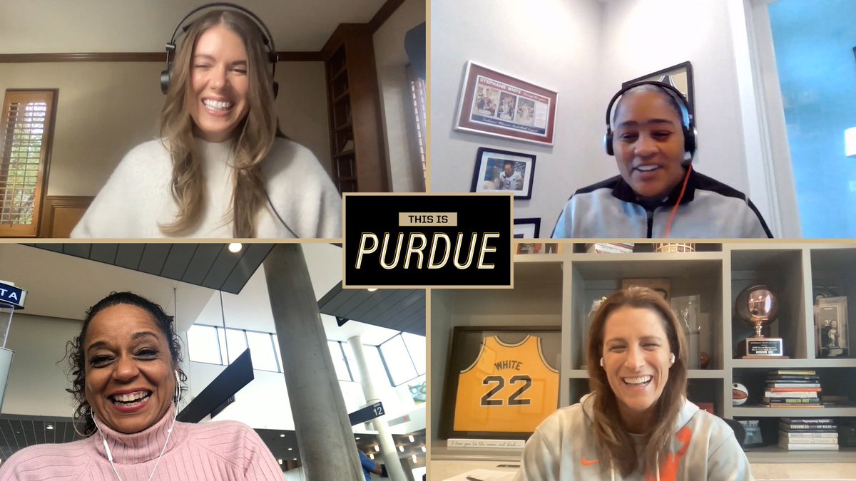 I am so excited for our upcoming #ThisIsPurdue episode with @PurdueWBB legends @StephanieWhite, Ukari Figgs and @CAROLYNPECK! It’s an episode that’s sure to give you chills. Subscribe today so you can listen on March 7 when this drops: Purdue.edu/podcast 🎧🏀 #MarchMadness