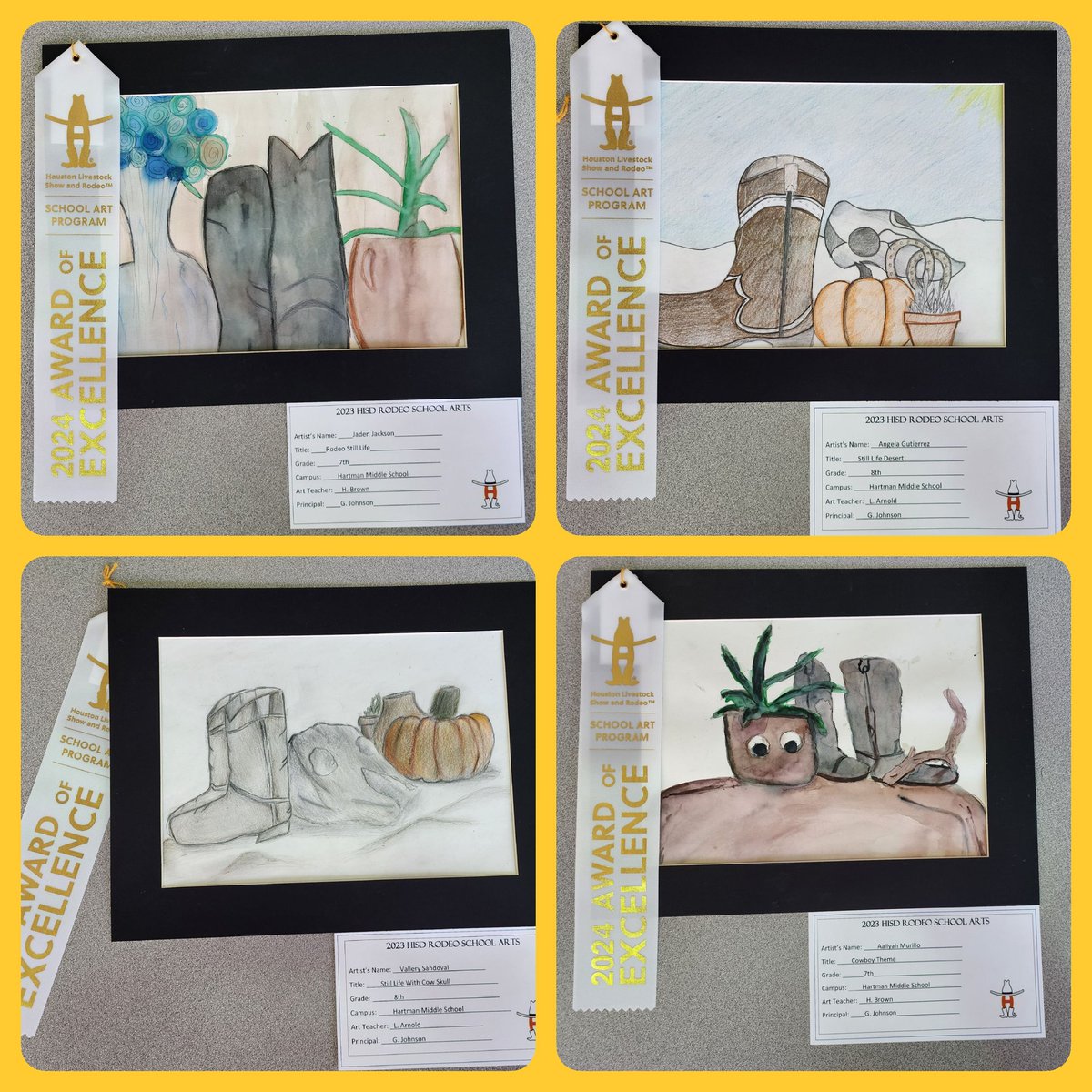 Top Artist earn high honors for outstanding Rodeo Art <a href="/hartman_ms/">Charles Hartman MS</a>