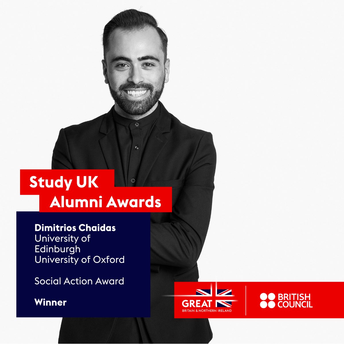 ukingreece's tweet photo. 🏆 Science and Sustainability Award – Dr @FridaLitost, @univofstandrews alumna
 
🏆 Social Action Award – @ChaidasDimitris, @EdinburghUni &amp; @UniofOxford alumnus
 
Congratulations to all winners and finalists! 👏
 
#UKinGreece
@BritishCouncil
 
[2/2] https://t.co/nfEUV9sC3o