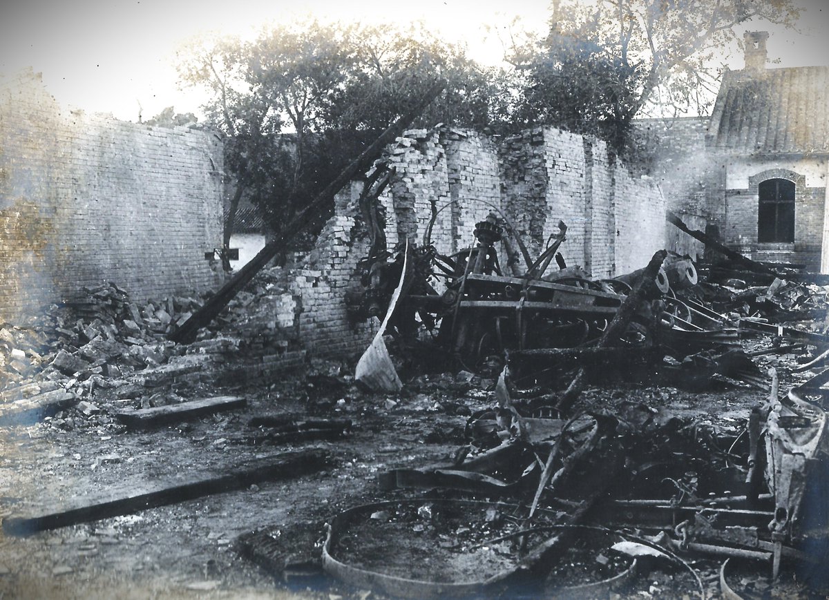 Ruins of #Tianjin, #天津 (#Tientsin), c. 1901, following the Boxer Rebellion #义和团运动, from a German military album. #China #中国.