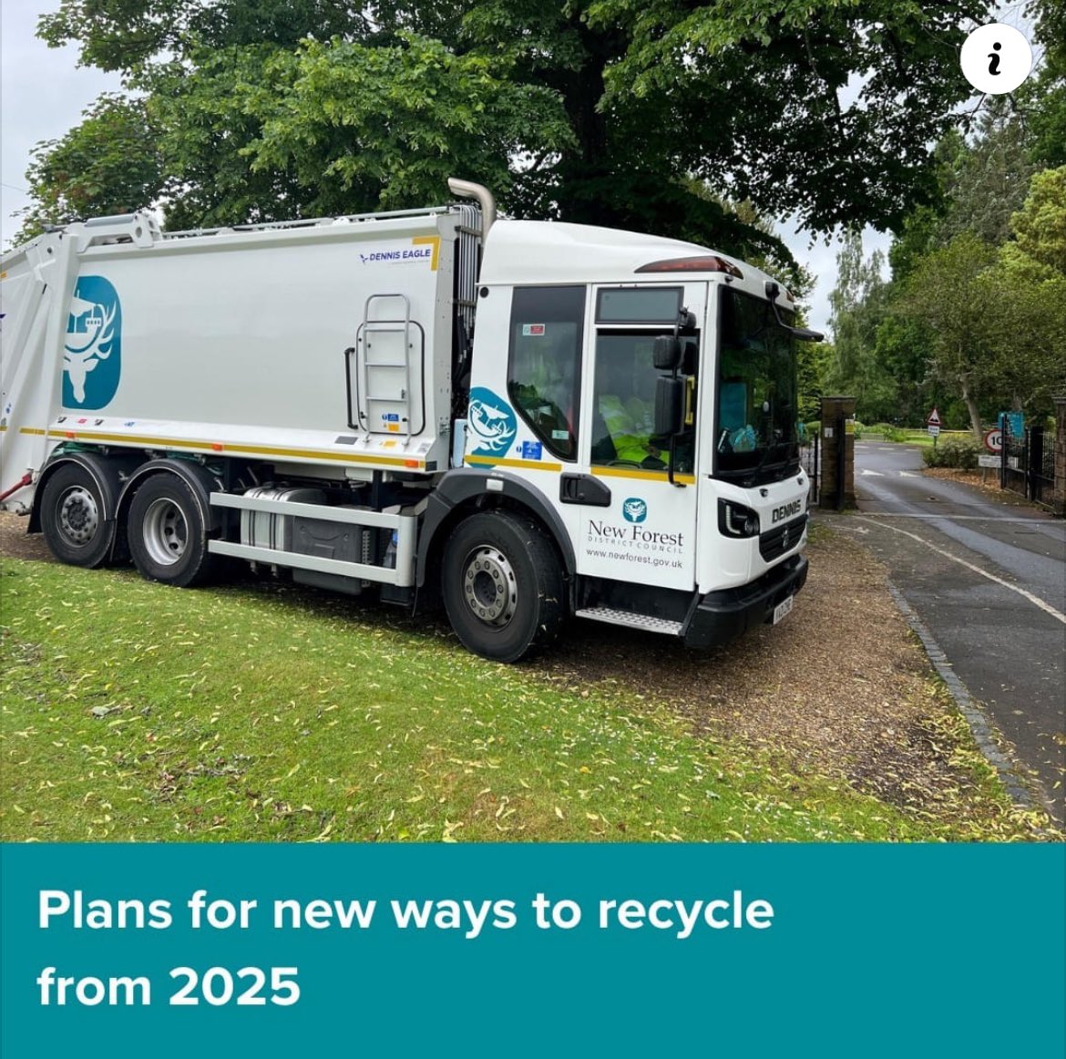 We have continued to plan for improved recycling in the district following the government's 'Simpler Recycling' reforms which were released in late 2023. You can read an update on our plans for new waste and recycling services from spring 2025 at newforest.gov.uk/wastestrategy