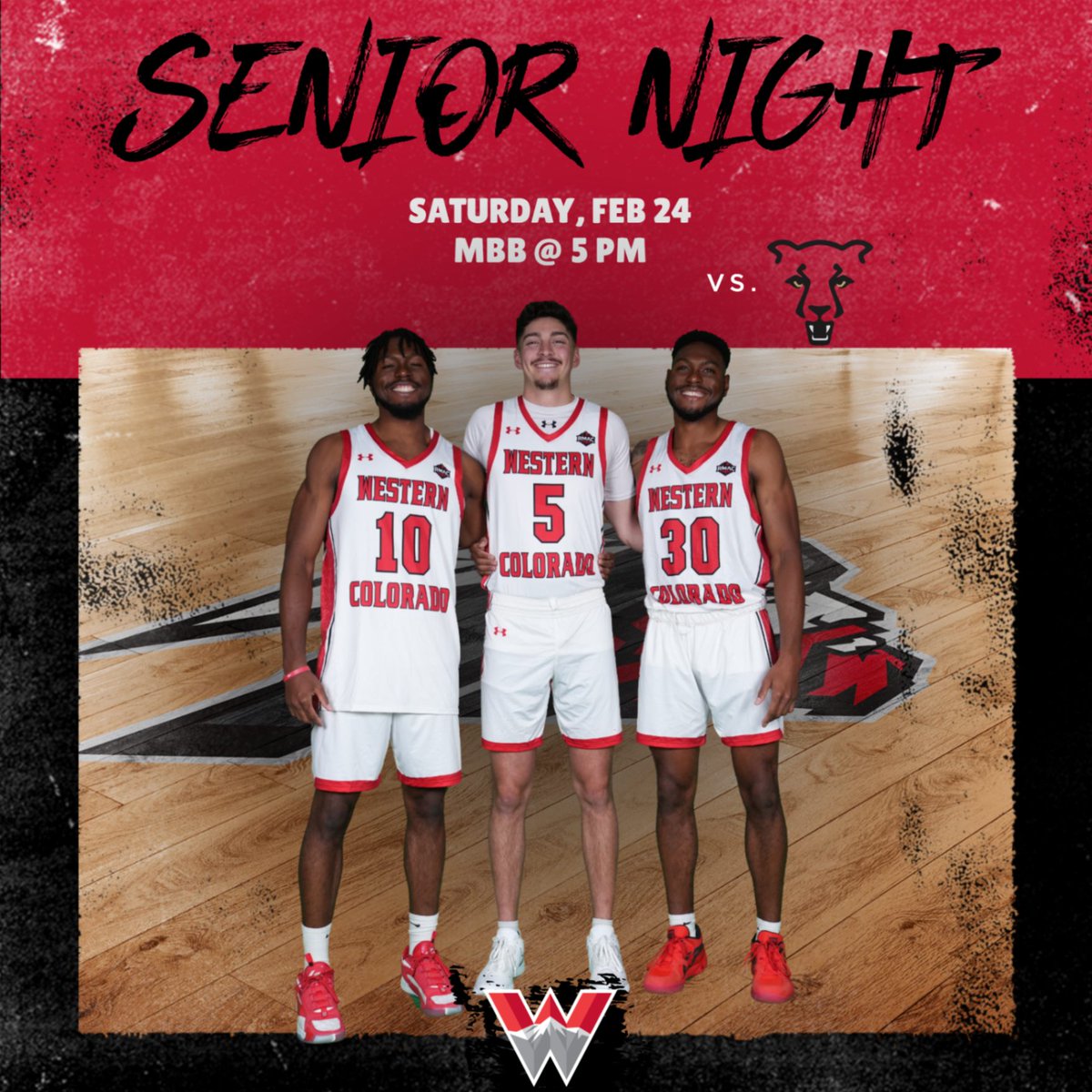 Come support the Mountaineers on senior night at 5 p.m. as the men's basketball team celebrates their 3 seniors. #FearTheNeers @wcu_mbb