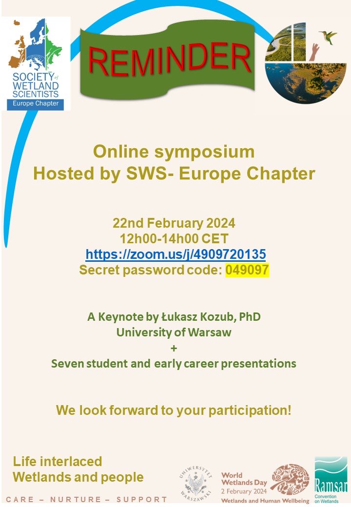 Please join us for our online meeting tomorrow at 12:00 Central European Time.