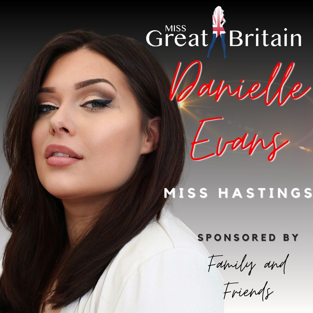 👑 Exciting News! Meet our next finalist for Miss Great Britain 2024, the fabulous Danielle Evans - Miss Hastings 2024! 🌟 

Danielle will be supported by her wonderful family and friends as she embarks on her journey to the National Final this October. 

For more details or to