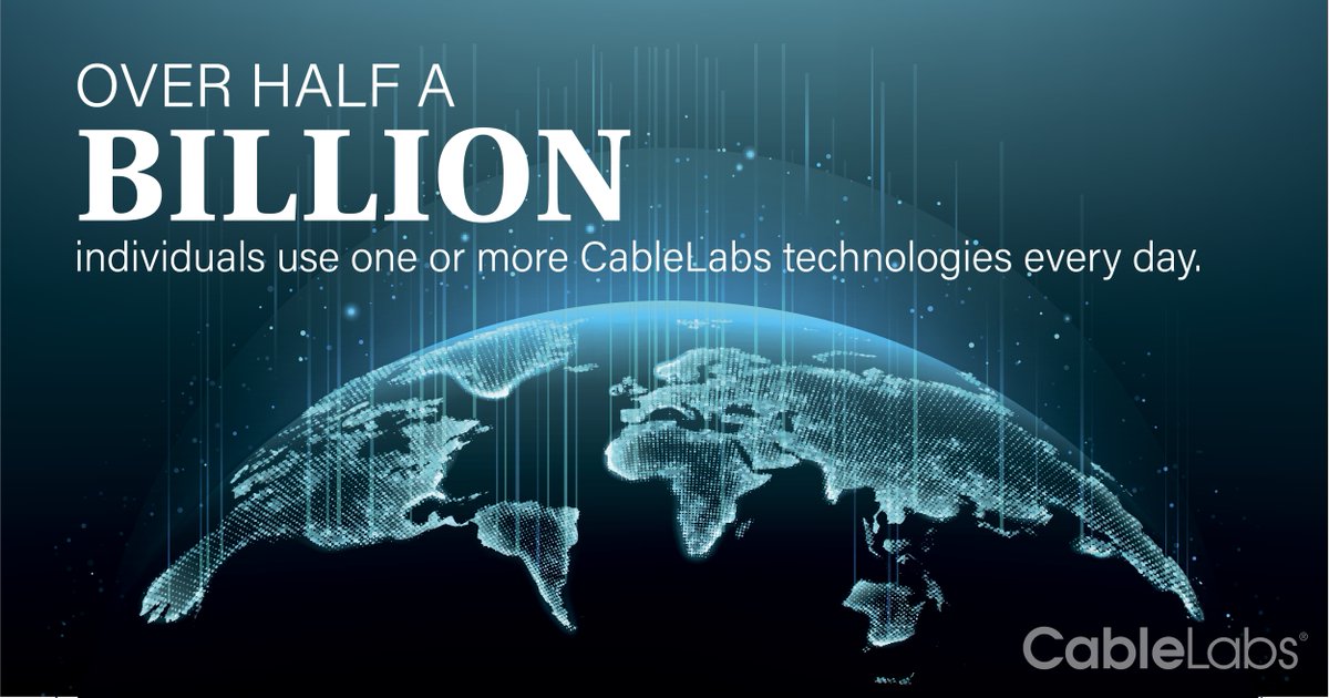 Did you know that each day, more than half a billion people experience the power of CableLabs #technology? From innovations that shape our #digital world to enhancing #connectivity, we're proud to be a part of the tech journey that touches lives globally.