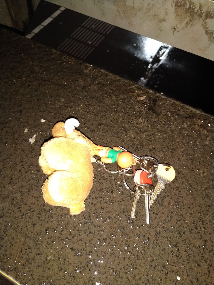 GKDonny's tweet photo. #Dtv #durftevragen #gevonden #kwijt #verloren #sleutels. Wie oh wie is zijn of haar sleutels kwijt? Ze liggen hier op de trap op station Van Der Madeweg. Ik heb ze laten liggen voor het je terugrent. Leek mij onzinnig om ze mee te nemen naar huis. Zegt het voort allen, rt enzow. https://t.co/2RMe2MVfUH