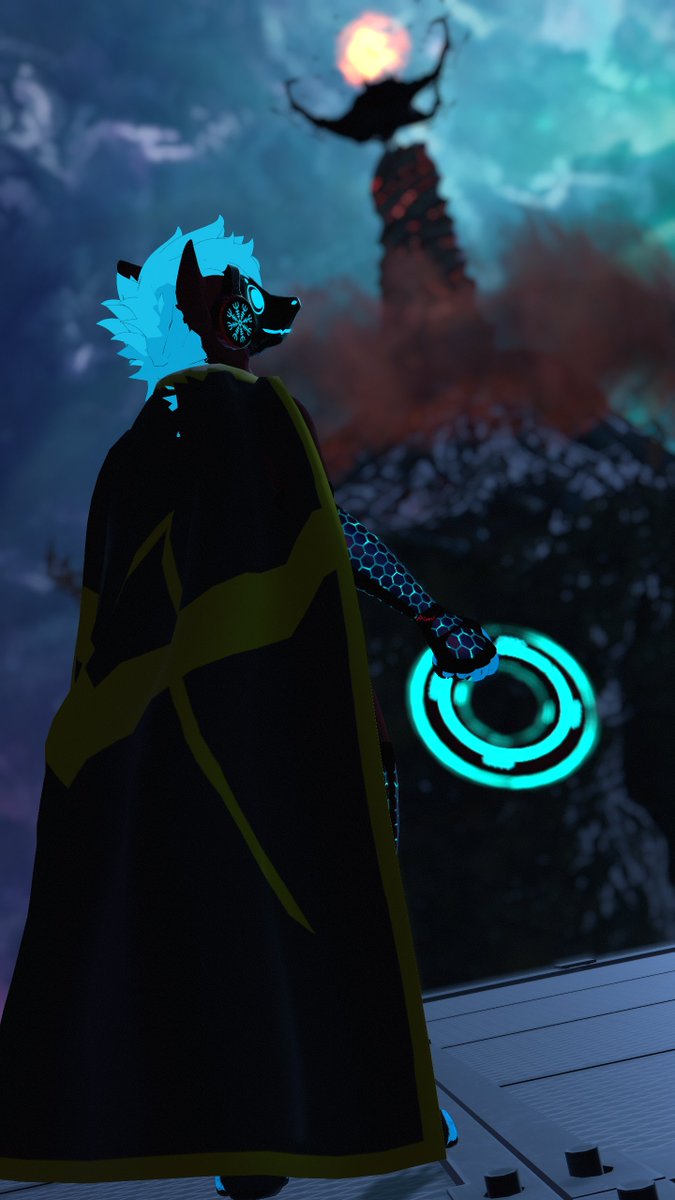 zinthewolf's tweet photo. #HellDivers2 has been one of the most fun games I've played in several years. I love all the small details, especially the cape. Decided to make one for #VRC to support Super Earth and spread Democracy on other platforms! Still tweaking/perfecting a few things! https://t.co/ose6LnotkZ