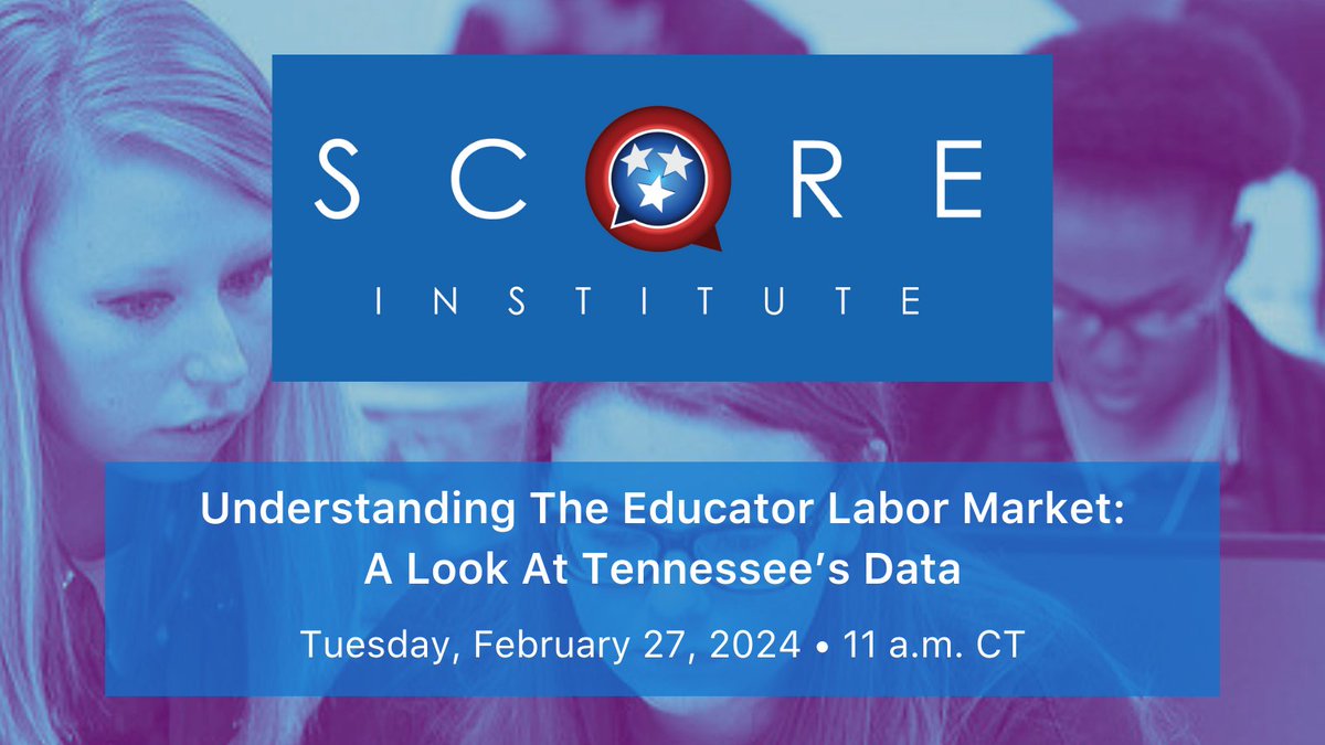 SCORE (@score_tn) on Twitter photo Join us Feb. 27 for a virtual SCORE Institute on TN's educator labor market. We will highlight key findings from a SCORE/<a href="/TNEdResAlliance/">Tennessee Education Research Alliance (TERA)</a> collaboration on teacher pipeline challenges + offer perspectives from district leaders on innovative staffing models. us02web.zoom.us/webinar/regist… Join us Feb. 27 for a virtual SCORE Institute on TN's educator labor market. We will highlight key findings from a SCORE/<a href="/TNEdResAlliance/">Tennessee Education Research Alliance (TERA)</a> collaboration on teacher pipeline challenges + offer perspectives from district leaders on innovative staffing models. us02web.zoom.us/webinar/regist…