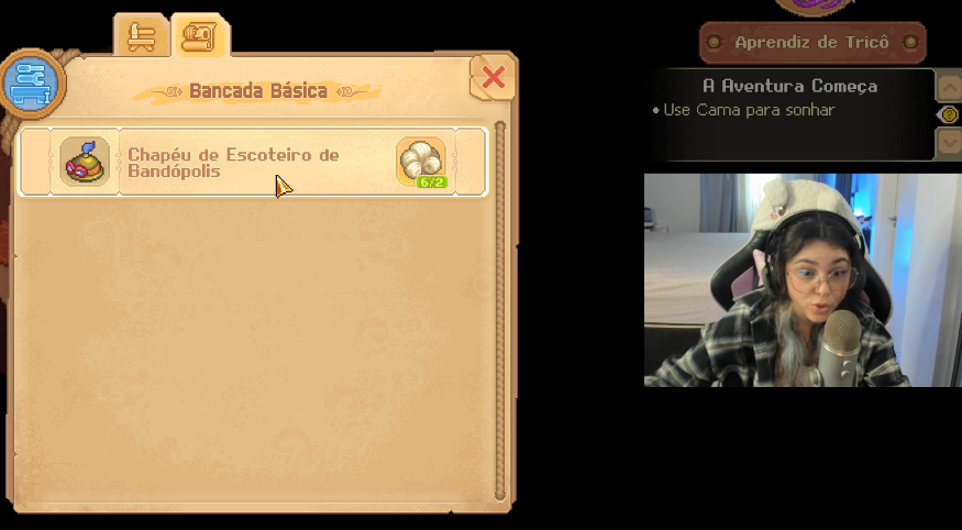 Nenha ta jogando o novo jogo de fazendinha do League Of lengeds Vem dar um oi pra ela twitch.tv/casaldenerd