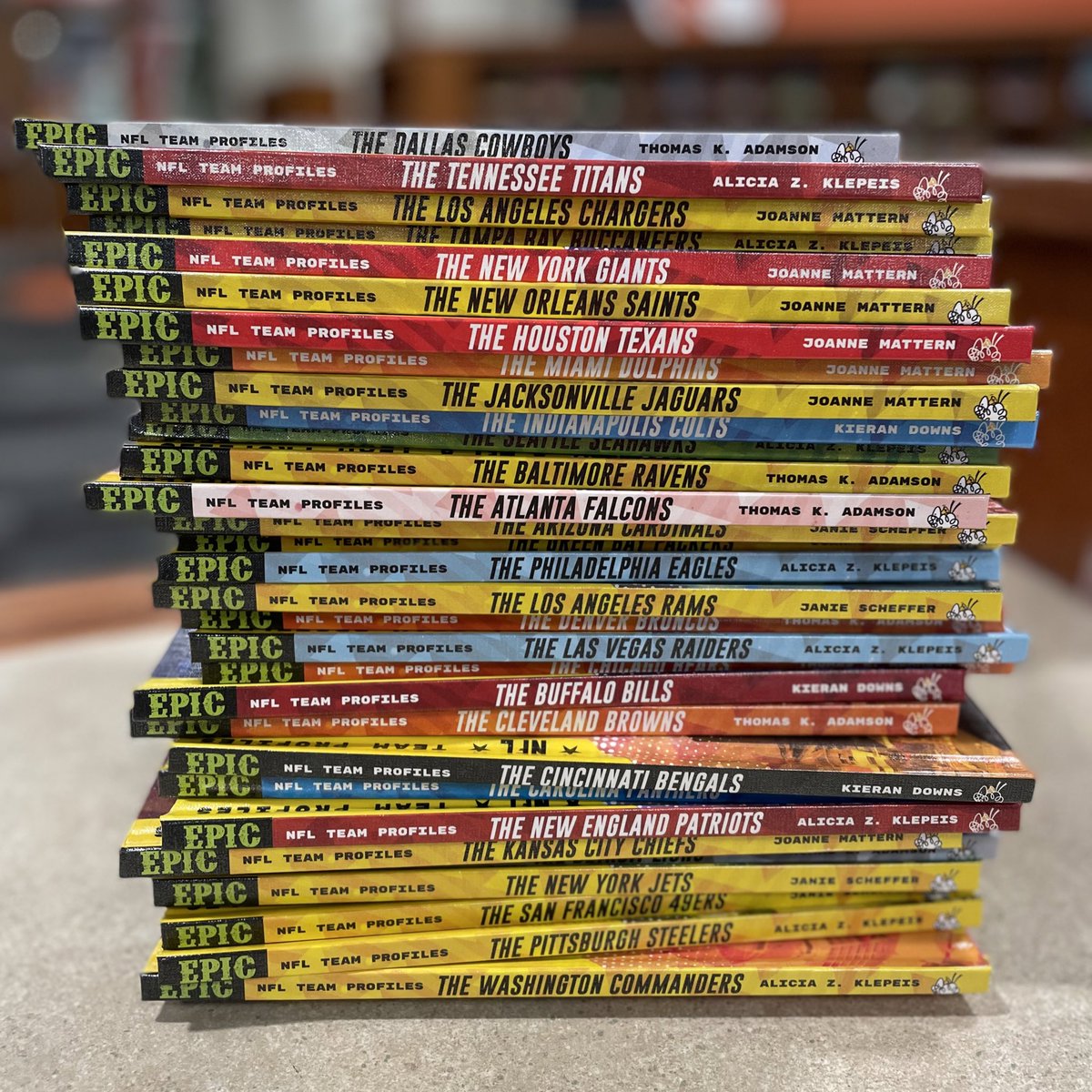 Huge THANK YOU to the <a href="/NCEPTO/">NobleCrossingPTO</a> for gifting the <a href="/NobleCrossing/">Noble Crossing</a> library another set of these extremely popular football books! We are thrilled to have them on our shelves! 🏈📚