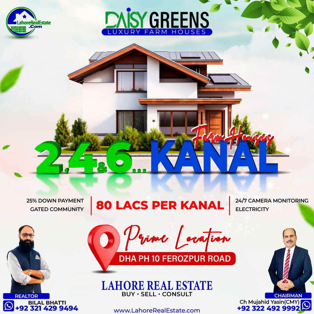 daisy green farm houses Lahore Real Estate