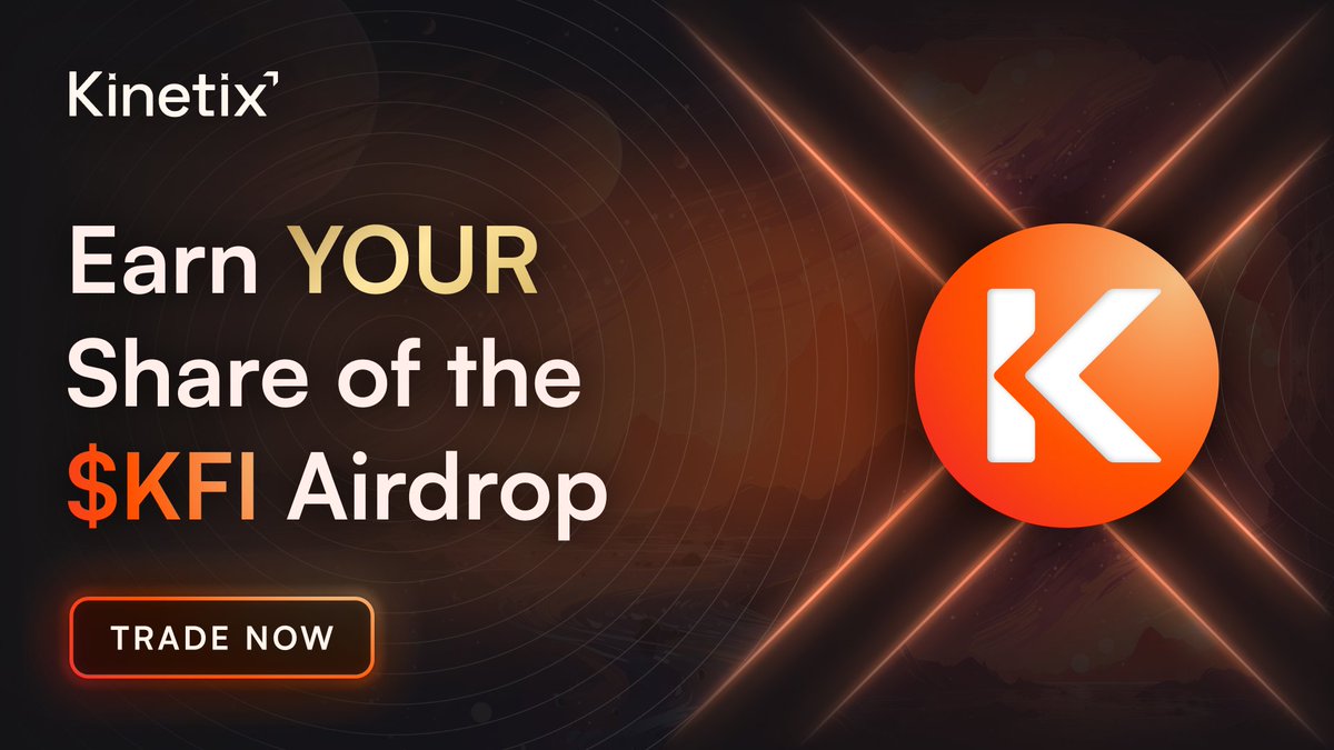 $KFI Airdrop 🪂 reminder from @KinetixFi:

If you use Kinetix to swap, LP, &amp; trade #perps you can earn more of $KFI Airdrop

🔸Snapshots not yet taken / TGE soon
🔸Airdrop: 3% of the total KFI supply
🔸25% to $ATOM $OSMO $INJ $TIA $MATIC stakers
🔸75% of the Airdrop to platform