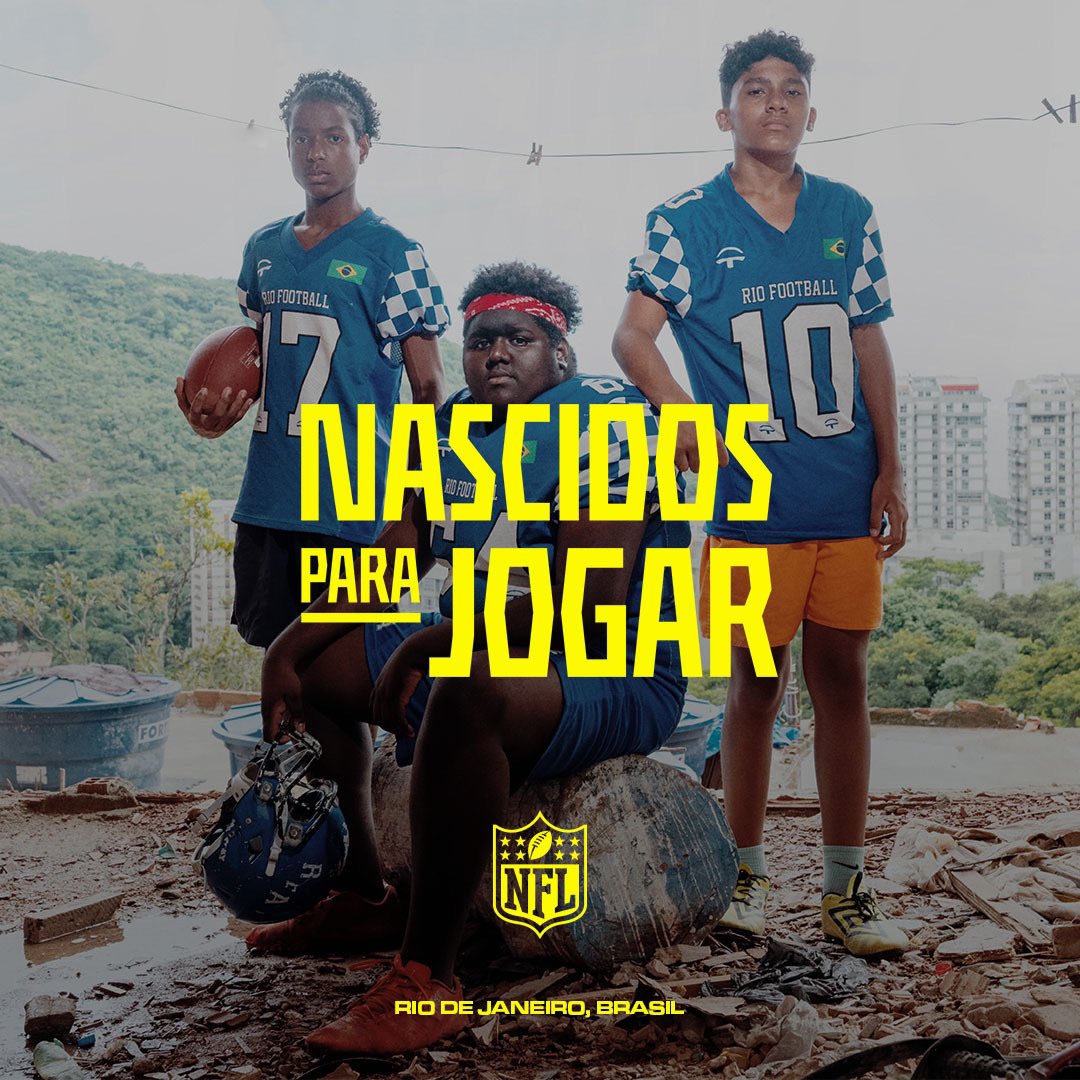 NFLBrasil's tweet photo. 🇺🇸: It doesn’t matter where you were born if you were born to play. We traveled Brazil alongside Luisa Dorr looking for stories showing that football is already in the South America giant and impacting people’s life. Rio de Janeiro, Belo Horizonte, Recife and Manaus were the cities visited where we could prove: Brazil can play #BornToPlay

🇧🇷: Se você nasceu para jogar, não importa de onde você vem. Viajamos pelo Brasil com a Luisa Dorr procurando histórias que mostram como o futebol americano já está entre nós, e impactando a vida das pessoas. Rio de Janeiro, Belo Horizonte, Recife e Manaus foram as cidades que visitamos e onde pudemos atestar: o futebol americano é coisa nossa #NascidosParaJogar.​

🇲🇽: No importa en donde naciste, naciste para jugar. Viajamos a Brasil junto a Luisa Dorr buscando historias que muestren que el futbol americano está presente en el gigante de Sudamérica y está impactando la vida de sus habitantes. Río de Janeiro, Belo Horizonte, Recife y Manaus son las ciudades que visitamos y con las que comprobamos que Brasil nació para jugar.